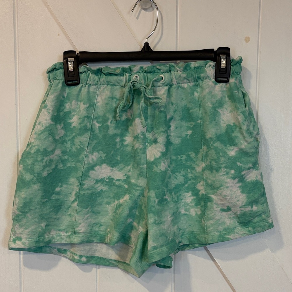 Mint Tie-Dye Women's Athletic Shorts